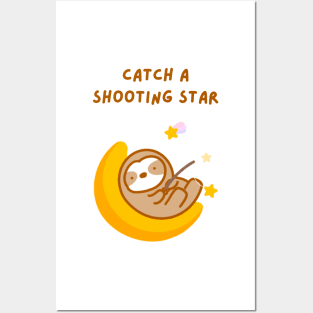 Catch A Shooting Star Sloth Posters and Art